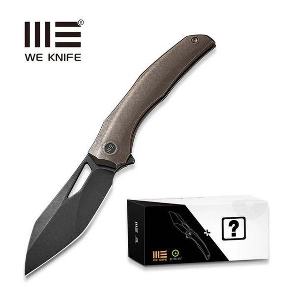 Ніж складаний туристичний WE Knife Ignio Mystery Box, (8.4 см) CPM 20CV / титан 6AL4V бронзовий WE22042B-2 MB фото