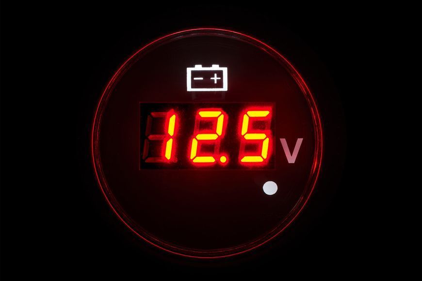 Цифровий вольтметр I GAUGE 52 мм з функцією попередження (чорний) LED дисплей 8-16В WKVOW-DGB832 фото