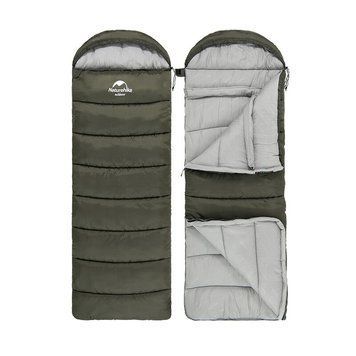 Спальник з капюшоном Naturehike U350 NH20MSD07, (1&deg;C), лівий, зелений 6927595767238-L фото