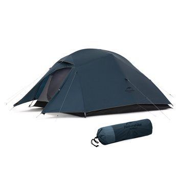 Намет надлегкий тримісний з футпринтом Naturehike Cloud Up 3 UL NH18T030-T-T, 20D, темно-синій 6927595783290 фото