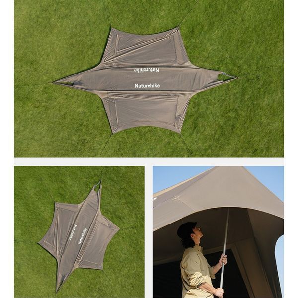 Тент туристичний Naturehike Cloud Skies Tarp Lite CNK2650WS023, 960 х 485 х 260 см, темно-коричневий 6977465860941 фото