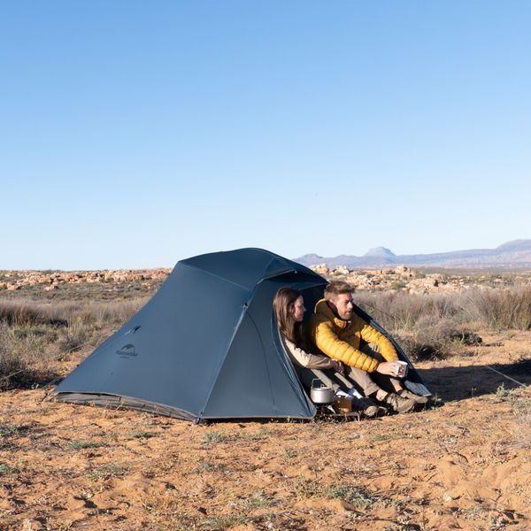 Намет надлегкий тримісний з футпринтом Naturehike Cloud Up 3 UL NH18T030-T-T, 20D, темно-синій 6927595783290 фото
