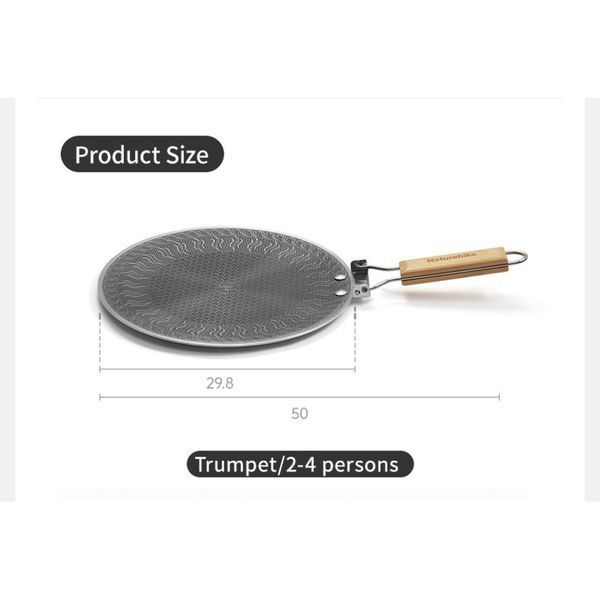 Сковорода з нержавіючої сталі зі складаною ручкою Naturehike CNK2550CF011, 29,5 х 29,5 см 6977465868473 фото