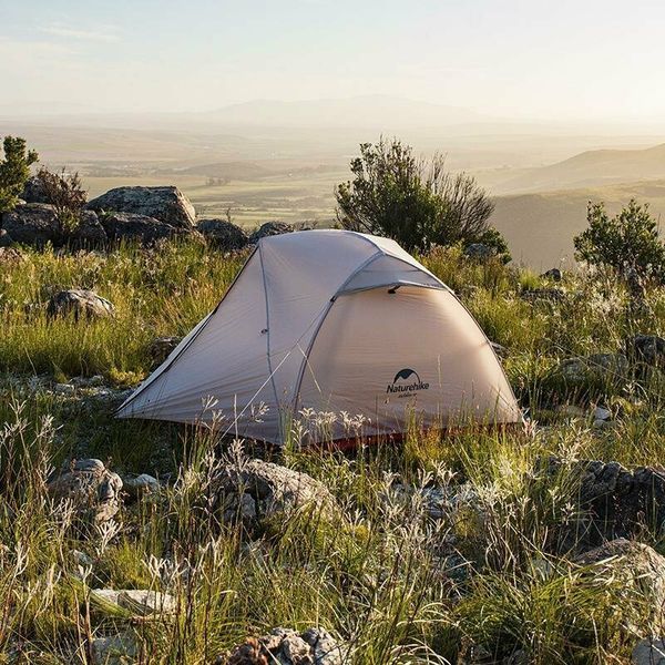Намет надлегкий двомісний з футпринтом Naturehike Star-River 2 Updated NH17T012-T, 20D, сіро-червоний 6927595716489 фото